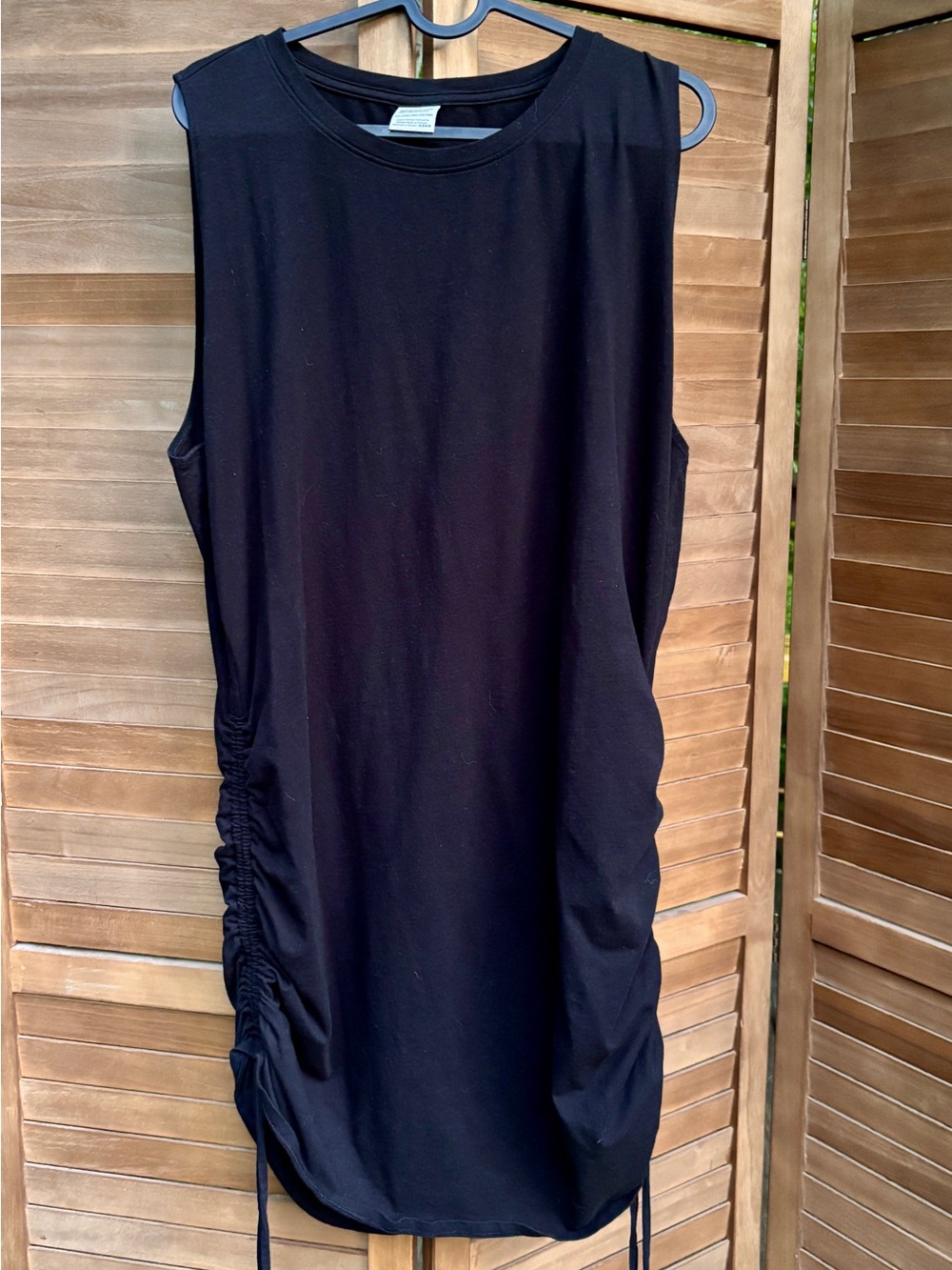 PINK Victoria’s Secret Beach Cover up Black Ruched Tunic XXL